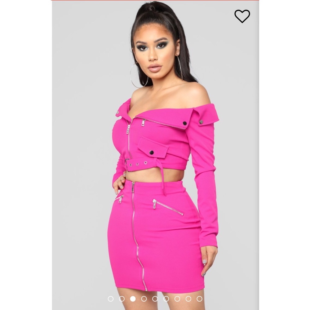 BNWT fashion nova 2piece Shayna Set in Magenta